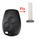 Key case for Renault Megane Modus Espace Laguna Duster Logan DACIA Sandero Fluence Clio Kangoo, 2 kn, VA2